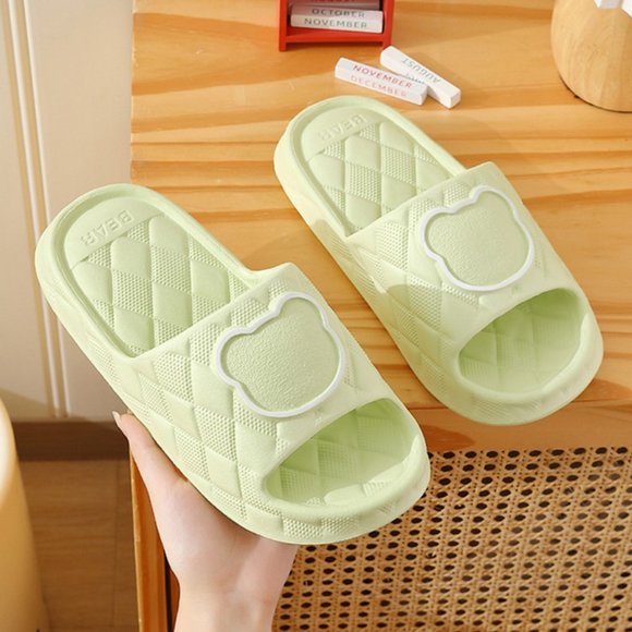New Bear Slippers Indoor Non-slip Thick Soles Floor Bedroom Bathroom Slippers - Picture 3 of 12